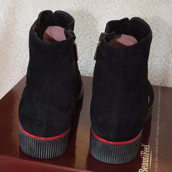 Beautifeel Sz 41 Goldy Black Suede Bootie - Picture 4 of 7